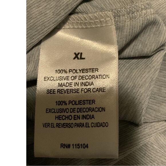 Women's V-neck Dunbar Poet Short Sleeves Lightweight Gray T-Shirt Size XL - Picture 5 of 5